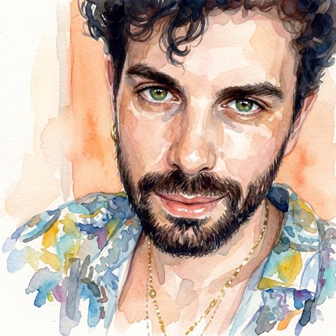 Ritratto ad acquerello di Marco
