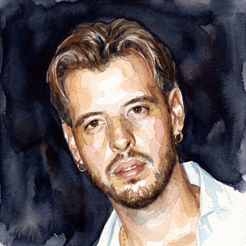 Ritratto ad acquerello di Mattia