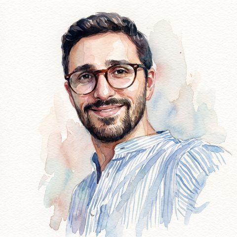Ritratto ad acquerello di Pierpaolo